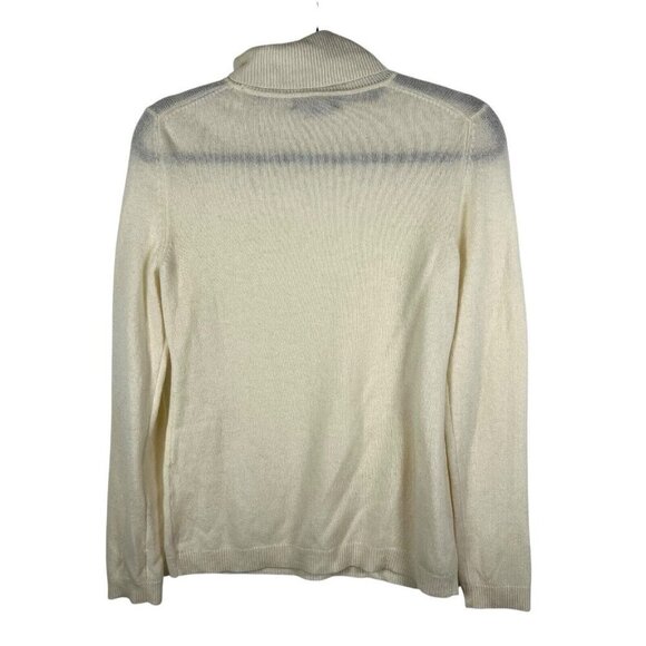 Charter Club Sweater Womens S Ivory Cashmere Turtleneck Super Soft Quiet Luxury - Picture 2 of 6
